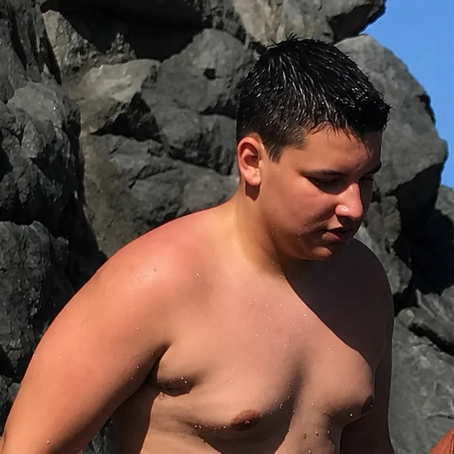 Anthony at around 215 pounds, before he started running